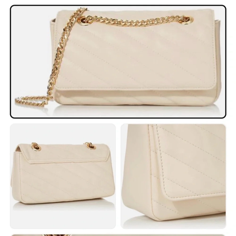 NWT - The Drop Women's Koko Chain Strap Flap Bag One Size, Bone - Picture 2 of 15